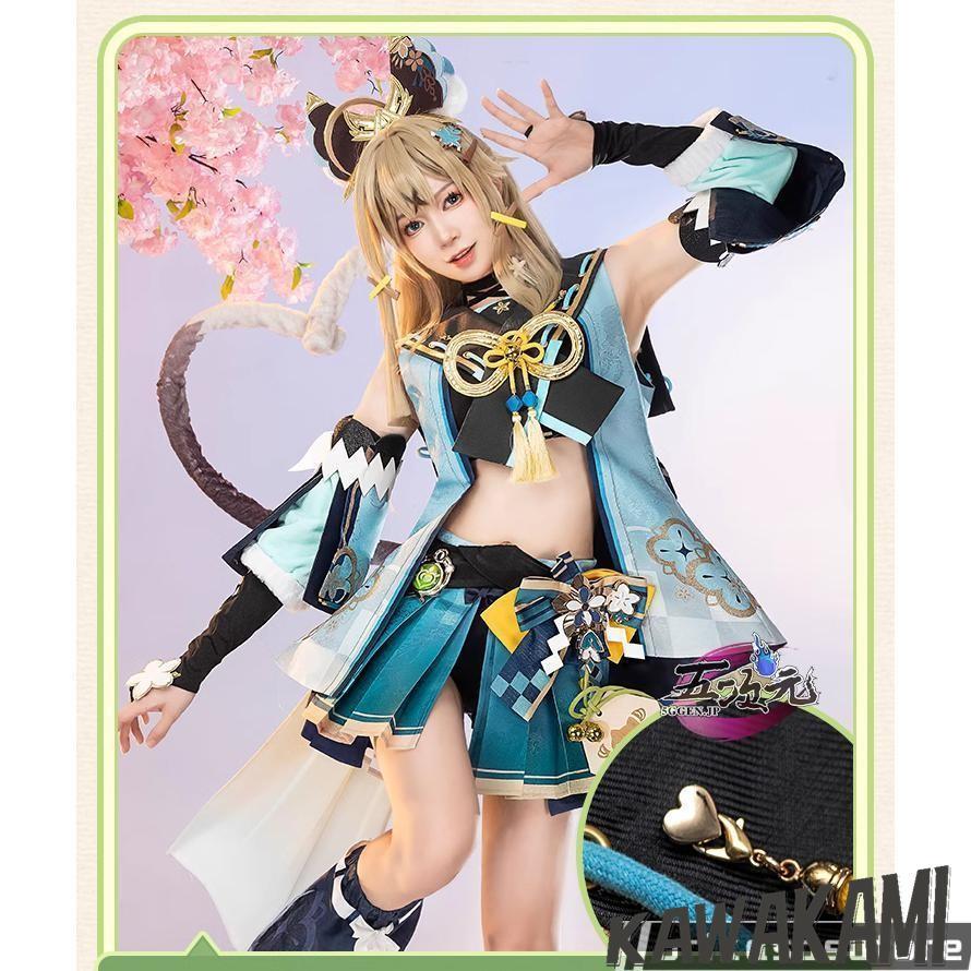 【即日発送可能】 猫と三丁目製 原神 綺良々 きらら コスプレ衣装+靴+尻尾+靴 即日発送可能】 猫と三丁目製 原神 綺良々 きらら コスプレ 衣装