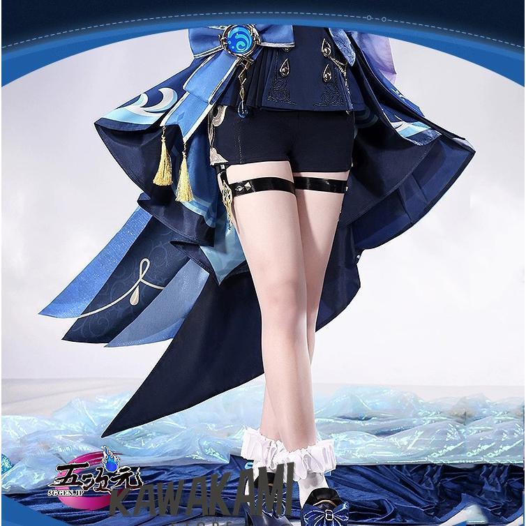 三分妄想 原神 コスプレ フリーナ・ウーシア 水神 衣装 ※ウィッグ 鞋