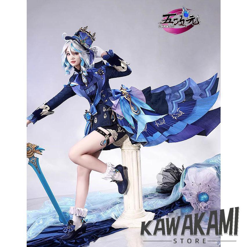 三分妄想 原神 コスプレ フリーナ・ウーシア 水神 衣装 ※ウィッグ 鞋