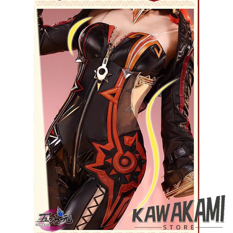 三分妄想 原神 コスプレ マーヴィカ 炎神 衣装 ※ウィッグ 靴 追加可