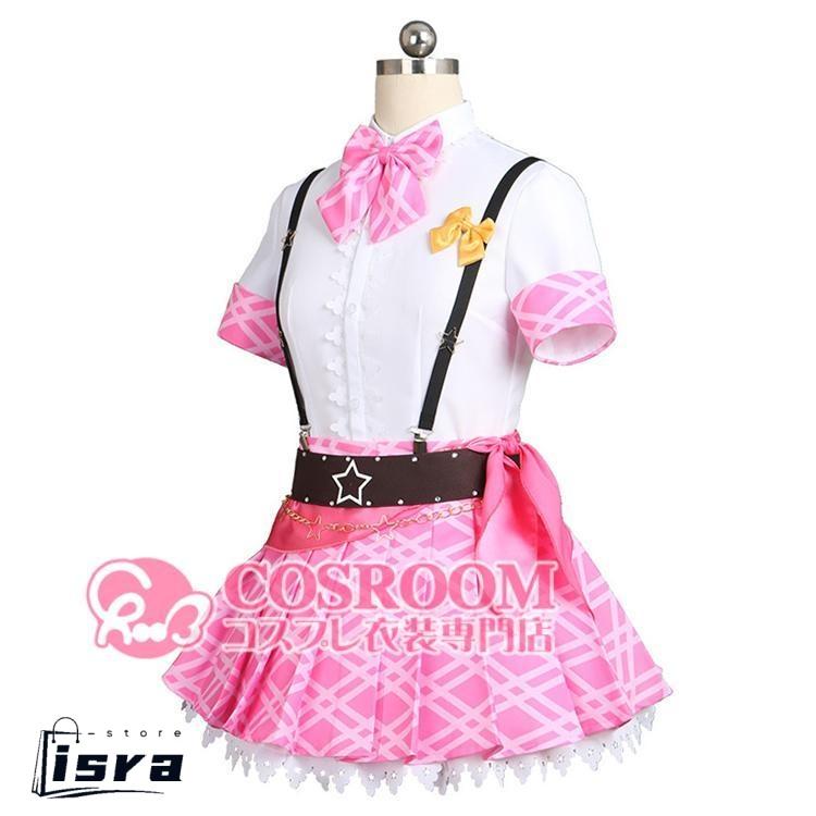 BanG Dream! Poppin'Party 牛込りみ コスプレ衣装 cosplay仮装 ウィッグ追加可能 イベント クリスマス ハロウィン ステージ 文化祭 学園祭の画像