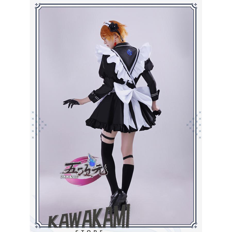 三分妄想 原神 コスプレ タルタリヤ メイド服 衣装 ※ウィッグ 追加可