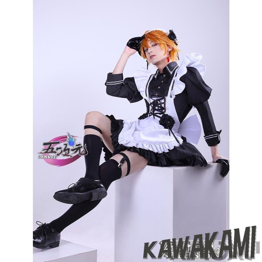 三分妄想 原神 コスプレ タルタリヤ メイド服 衣装 ※ウィッグ 追加可