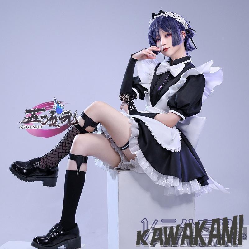 三分妄想 原神 コスプレ 散兵 スカラマシュ メイド服 衣装 ※ウィッグ