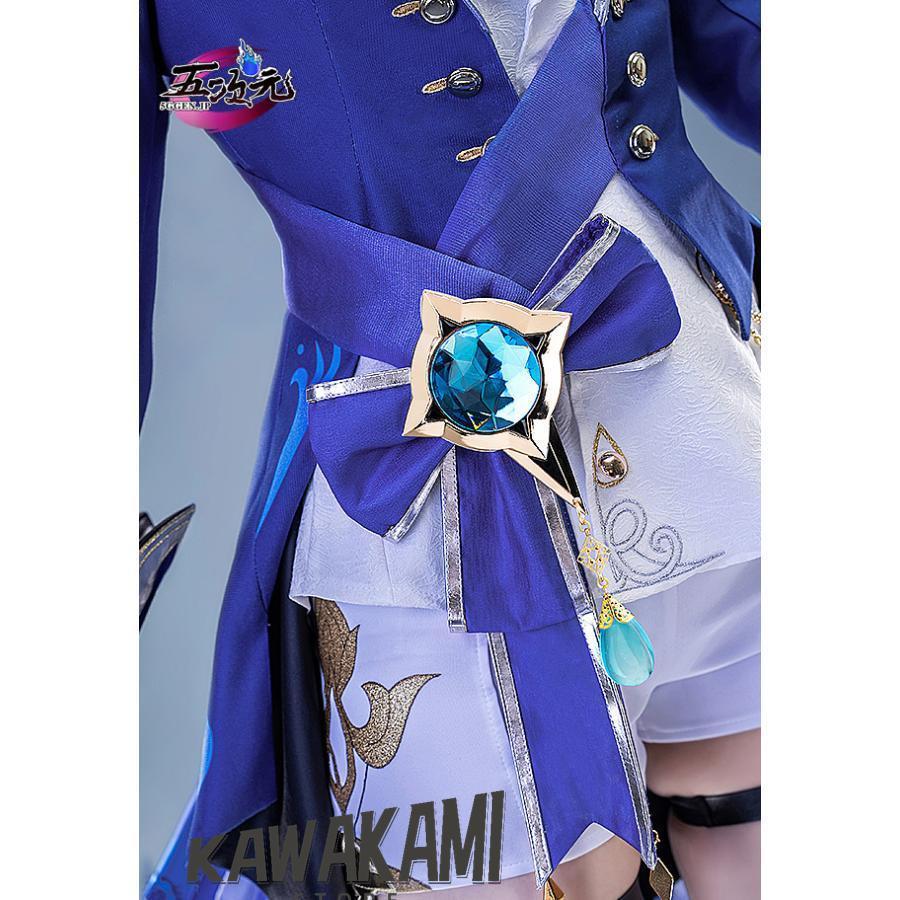 もんちゃ 原神 コスプレ フリーナ 五次元 衣装のみ 五次元 基萌 原神 コスプレ フリーナ 水神 衣装 ※ウィッグ 靴 武器