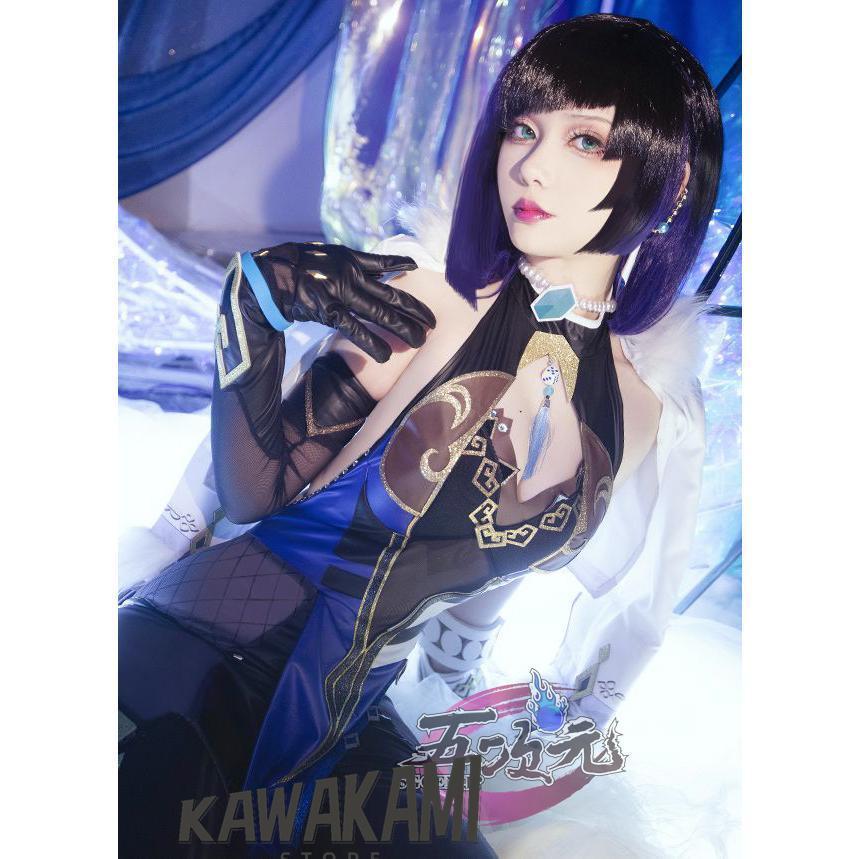 猫と三丁目 原神 コスプレ 夜蘭 イェラン 衣装 ※ウィッグ 靴 武器 追加