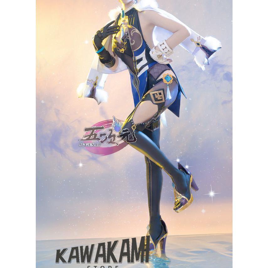 猫と三丁目 原神 コスプレ 夜蘭 イェラン 衣装 ※ウィッグ 靴 武器 追加