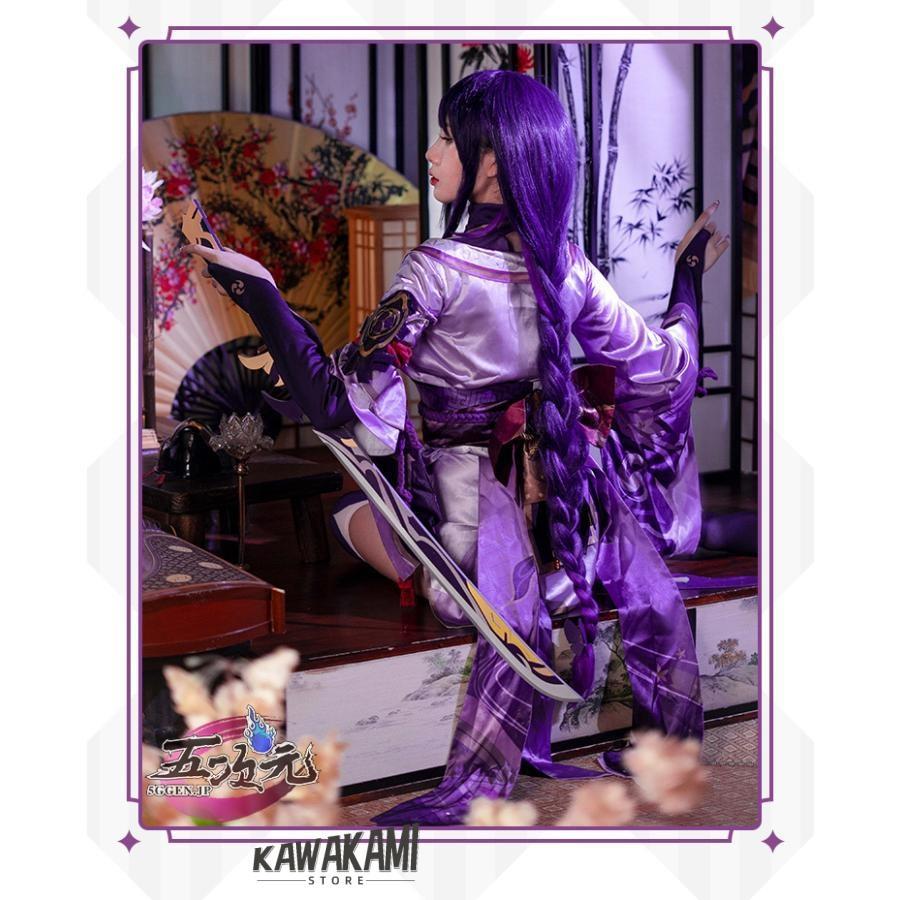 猫と三丁目 原神 コスプレ 雷電将軍 衣装 ※ウィッグ 靴 武器 追加可