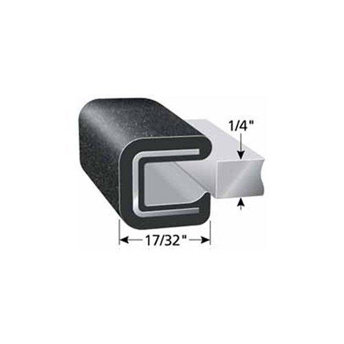 【代引き不可】 Trim-Lok Rubber-Lok-Fits 1/4Edge， 17/32Leg Length， 100´Length， Black， Sand Texture-Flexible PVC/Aluminum Edge Trim for a Secure Grip-Edge Prote