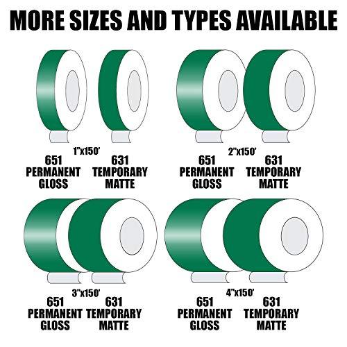【公式ショップ】 LiteMark-グリーングロス仕上げ高視認性耐久性粘着ビニルマーキングテープ、ほとんどの平滑面に使用できるリリースライナー付き-2インチ×150フィート (1ロ