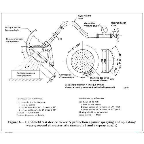 25【新品未使用】 ANSI/IEC60529 IPX3/IPX4/IPX5/IPX6水侵入保護試験用供試体の水ジェットノズルIEC60529電気エンクロージャー (IPX4) の防水試験機 【KUE2850560198】(100946円)