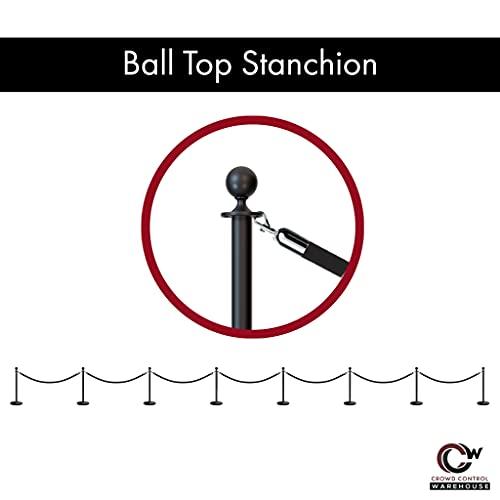 【クーポン】 8本のサテン真鍮ボールトップポストと7本のマルーンヘビーデューティベルベットコットンコアロープ (6フィート。それぞれ) in Satin Brassスナップ終了 【HOV3863751185】(136826円)