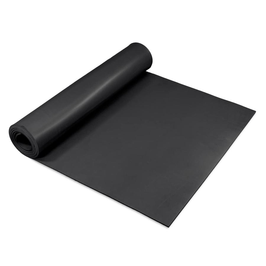 Neoprene Rubber Roll - 3/16" Thick X 12" Wide X 10 Ft Long, 60 Durometer (Shore A), Black Industrial Grade