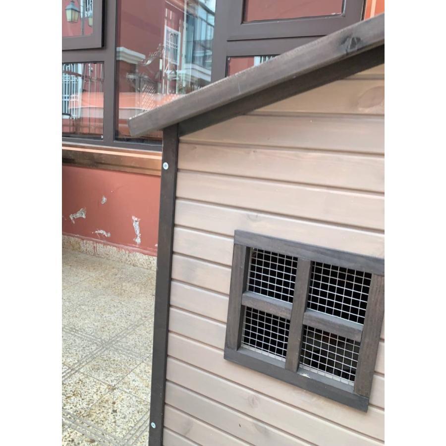 【２点セット】 屋外用犬小屋 豪華別荘 丈夫 飼育ケージ 小動物 転倒防止 安定性抜群 組立式 松の木 木製 防腐材 中型犬 大型犬用 ペット用品 【AAA2380691283】(84307円)