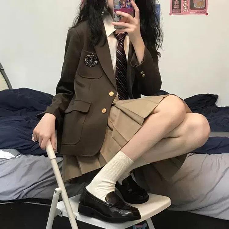 4点セット 女子高生 制服 リボン ブレザー スカート シャツ セット JK 学生 スクール コスプレ ファッション 高生 制服 高校制服 学生服 学｜issa-store2｜02