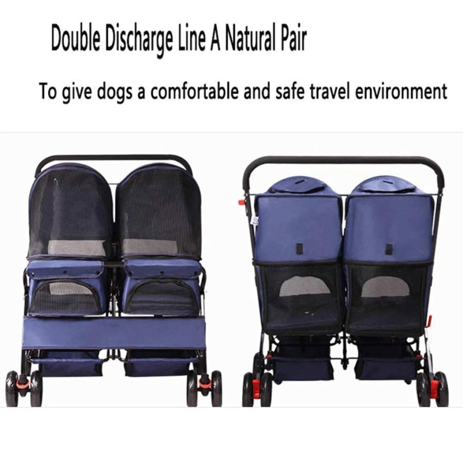 ペットベビーカ 4つのホイールのダブル犬ベビーカーペットの旅行ベビーカー犬猫ベビーカーベビーストローラージョガーバギーは折り畳むことができる - レインカ ペットベビーカ 4つのホイールのダブル犬ベビーカーペットの旅行ベビーカー犬猫ベビーカーベビーストローラージョガーバギーは折り畳むことができる レインカ