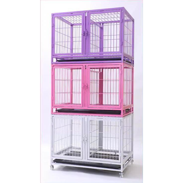 【値下げ⭕️】 ペットゲージ ペットホテル ペットショップ クリニック 犬小屋 大型2段 ###ゲージD192### 【1218481802】(43150円)