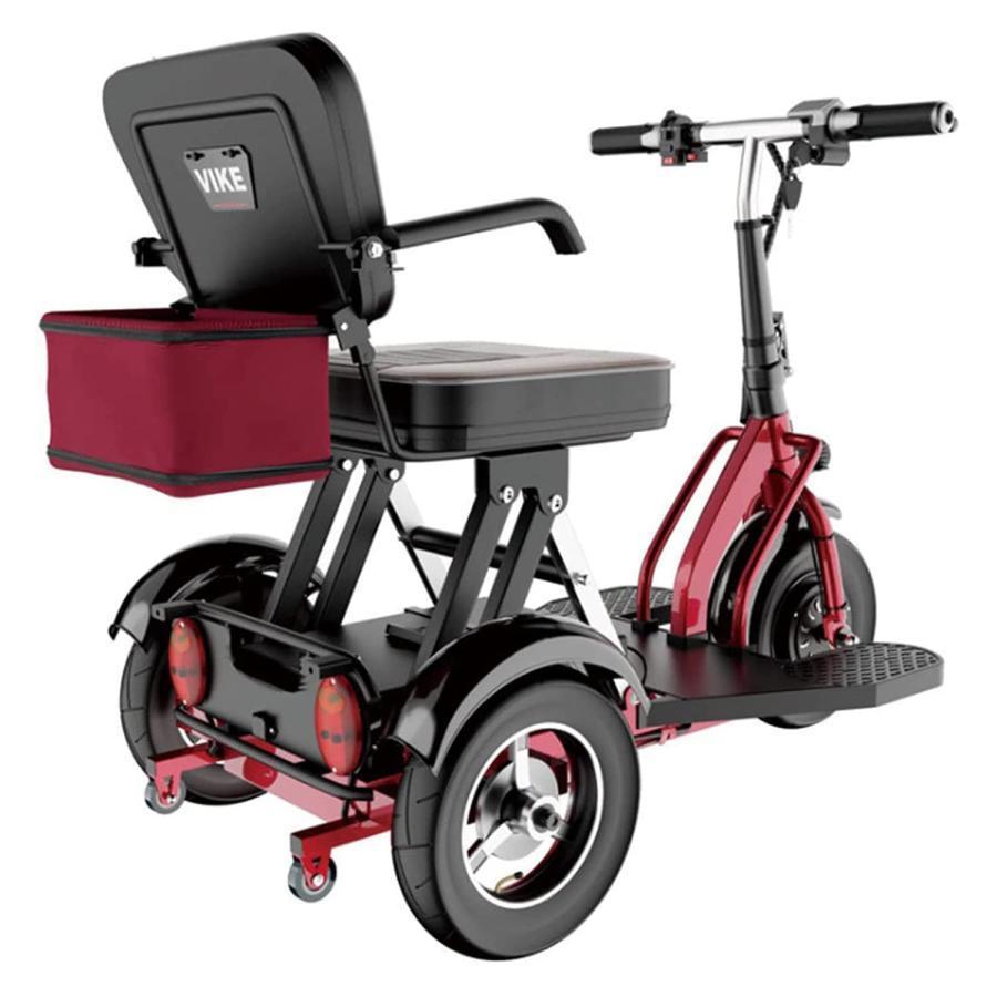 新入荷 電動シニアカート走行40km リチウムイオン電池シルバーカー車椅子電動ミニカー折り畳み軽量コンパクト充電バッテリー介護介助用自走クーファン スタンド 【2034509142】(72048円)