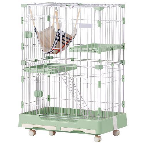 限定素材を使用 猫 ケージ キャットケージ ペットケージ キャスター付 猫ゲージ 大型 多頭飼い ネコドア キャットハウス 1段2段可能 留守番 保護 脱走防止 おしゃれ 【1781960628】(9164円)