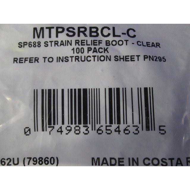 Cat6モジュラープラグ用ブーツ 100個入 MTPSRCL-C-100 : 電材センタ一