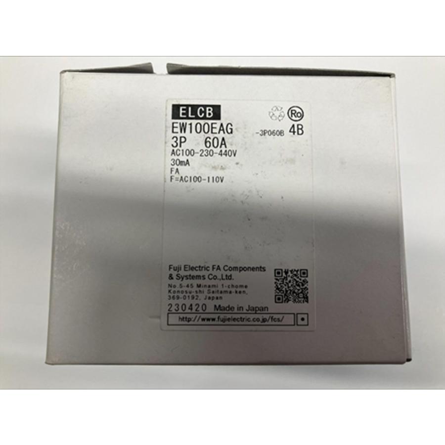 漏電遮断器 AC100-230-440V 30mA EW100EAG 3P60A : 電材センタ一成