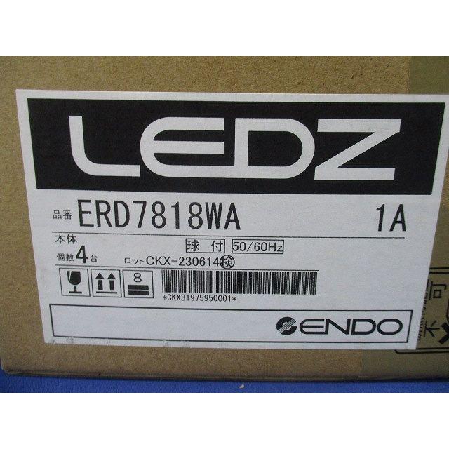 グレアレス ベースダウンライト ホワイトコーン φ100 3000K 電源別売 4台入 ERD7818WA-04_1