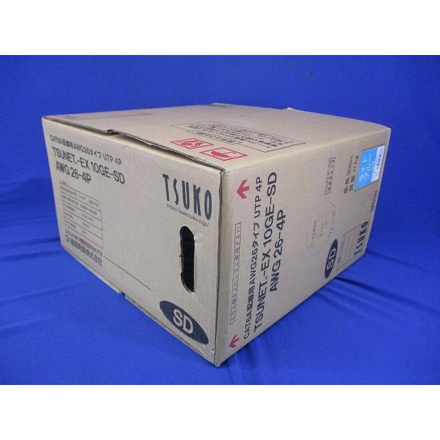 CAT6A LANケーブル ライトブルー 300m TSUNET-EX10GE-SDAWG26-4P