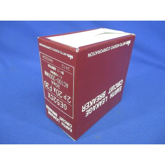 漏電ブレーカ 2P20AF30 30mA AC100-200V両用 GE52CX2P20AF30 : 電材