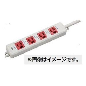 横形OA用抜け止め接地タップ 4コ口 赤 MR7904NT3WRR : 電材センタ一