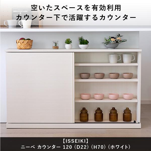 カウンター下収納 キャビネット キッチン収納 食器棚 白 Wi-Fi 引き戸 幅120 薄型 ニーベ WH ISSEIKI【5/25 ポイント10%UP!!】｜isseikifurnitureshop｜19