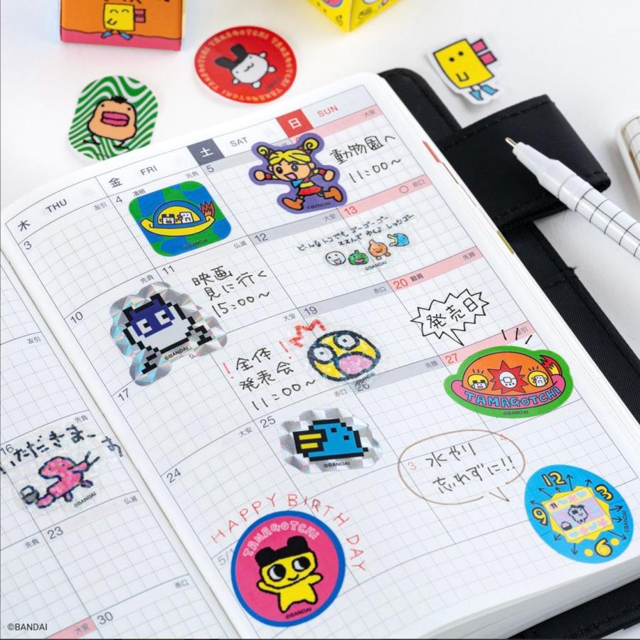 ほぼ日手帳×たまごっち　3点セット ほぼ日手帳 たまごっち/フレークシール（3箱セット） 手帳アクセサリー