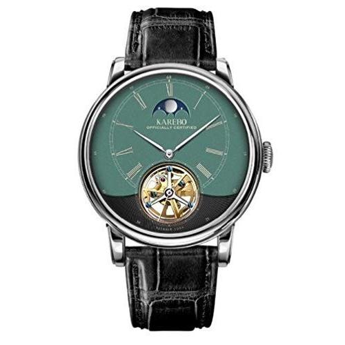 最先端 Karebo 自動巻き機械式腕時計 メンズ グリーンダイアル レザーストラップ B07mwfrscn 93 一心屋 通販 Yahoo ショッピング 日本産 Www Ladislexia Net