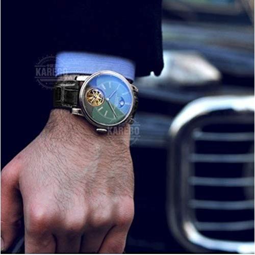 最先端 Karebo 自動巻き機械式腕時計 メンズ グリーンダイアル レザーストラップ B07mwfrscn 93 一心屋 通販 Yahoo ショッピング 日本産 Www Ladislexia Net