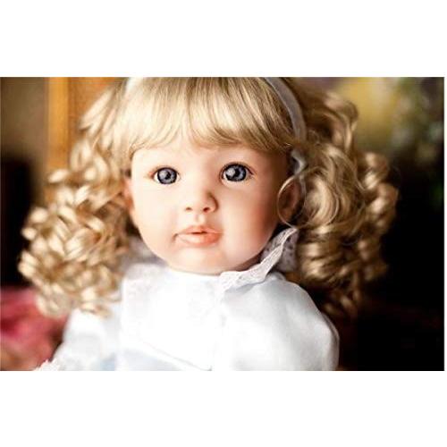 優れた品質 リボーンドール プリンセスドール 女の子 巻き毛 金髪 綿シリコン リアル ベビードール ベビー人形 赤ちゃん人形 海外ドール 抱き人形 Pathwaysfl Org