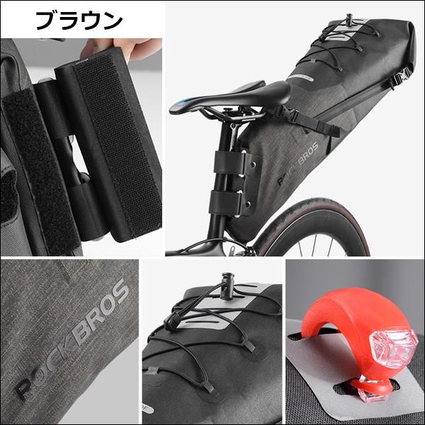 ROCKBROS サドルバッグ リアバッグ 折りたたみ式 大容量 10L 防水