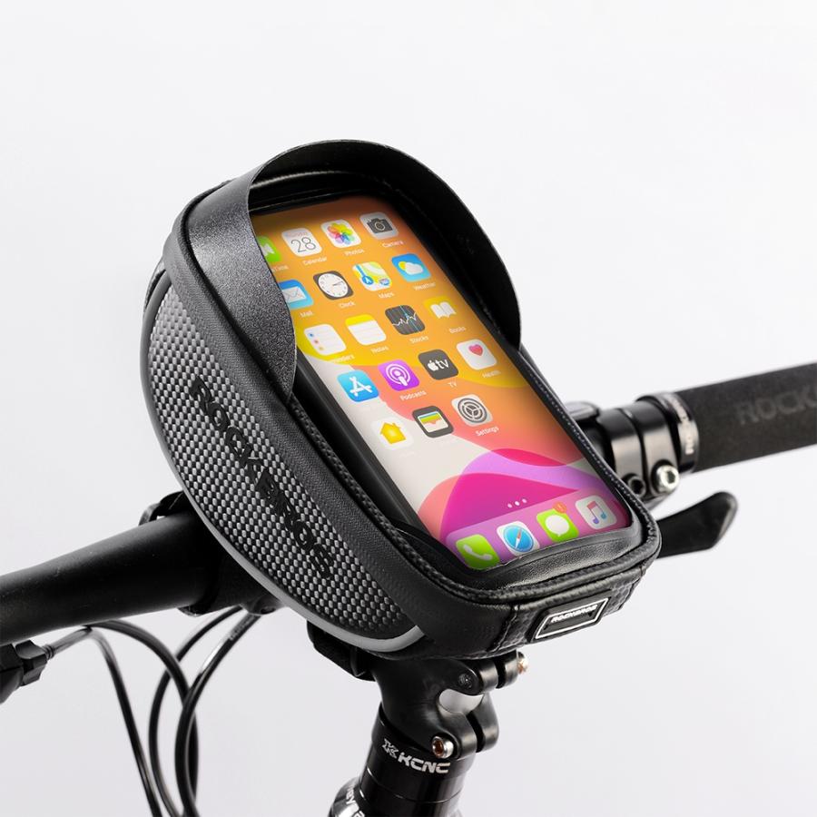 ROCKBROS 【送料無料】自転車スマホホルダー フロントバッグ