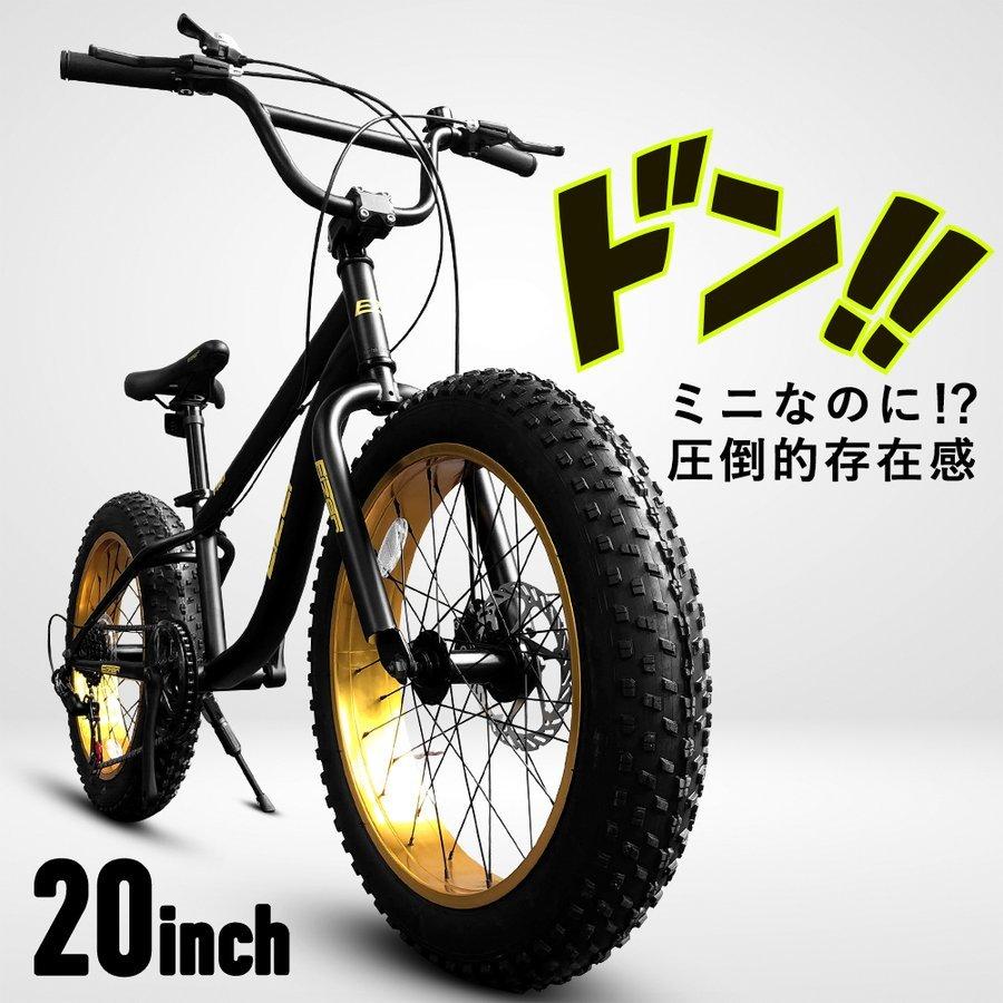 ファットバイク 20インチ 極太タイヤ 太いタイヤ シマノ 7段変速 Wディスクブレーキ 自転車本体 街乗り 雪道 海岸 EIZER F120｜isshoudou｜07