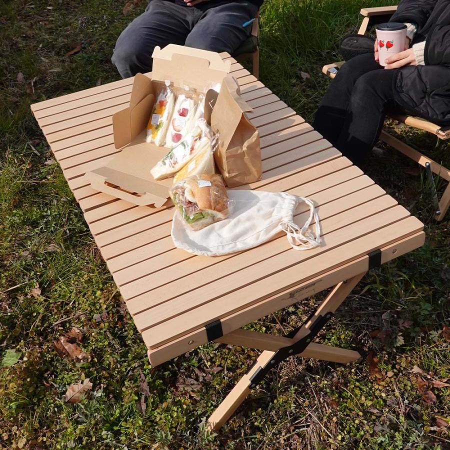 新しい季節新しい季節アウトドア 幅90cm 2~4人 木製 テーブル