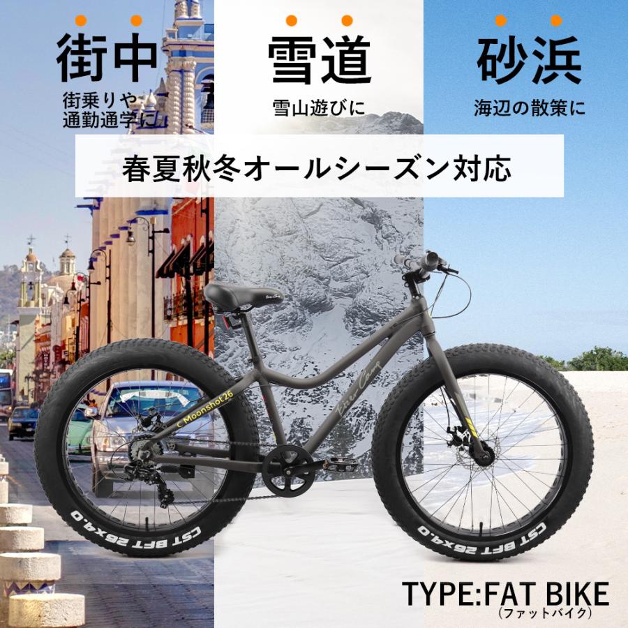 EIZER ファットバイク 26インチ 極太タイヤ 太いタイヤ シマノ 7 EIZER ファットバイク 26インチ 極太タイヤ 太いタイヤ シマノ 7