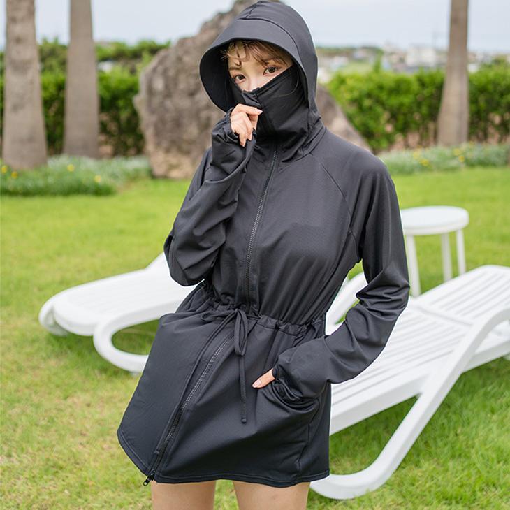 ラッシュガード レディース つば付き 冷感 ハイネック ひんやり ラッシュガード レディース つば付き 冷感 ハイネック ひんやり