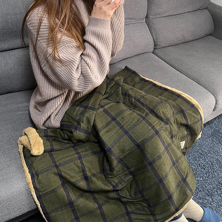 ブランケット 丸める チェック柄 ひざ掛け あったか 冷房対策 ブランケット 丸める チェック柄 ひざ掛け あったか 冷房対策