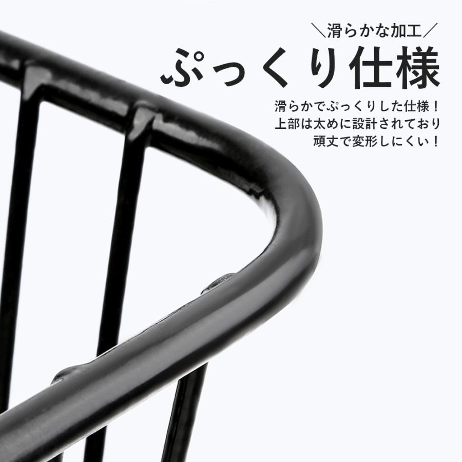自転車 後ろかご リア カゴ 大容量 反射板付き 飛び出し防止