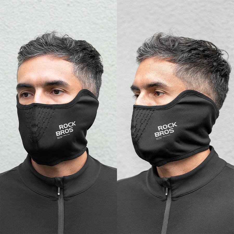 ROCKBROS フェイスカバー ショート マスク ベルクロ固定 自転車 バイク