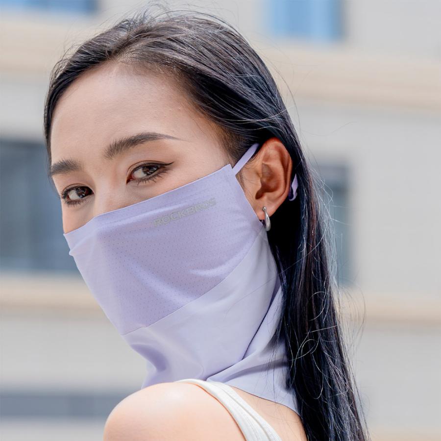 LED近紫外線マスク ROCKBROS フェイスカバー フェイスマスク 紫外線対策 春夏用 鼻