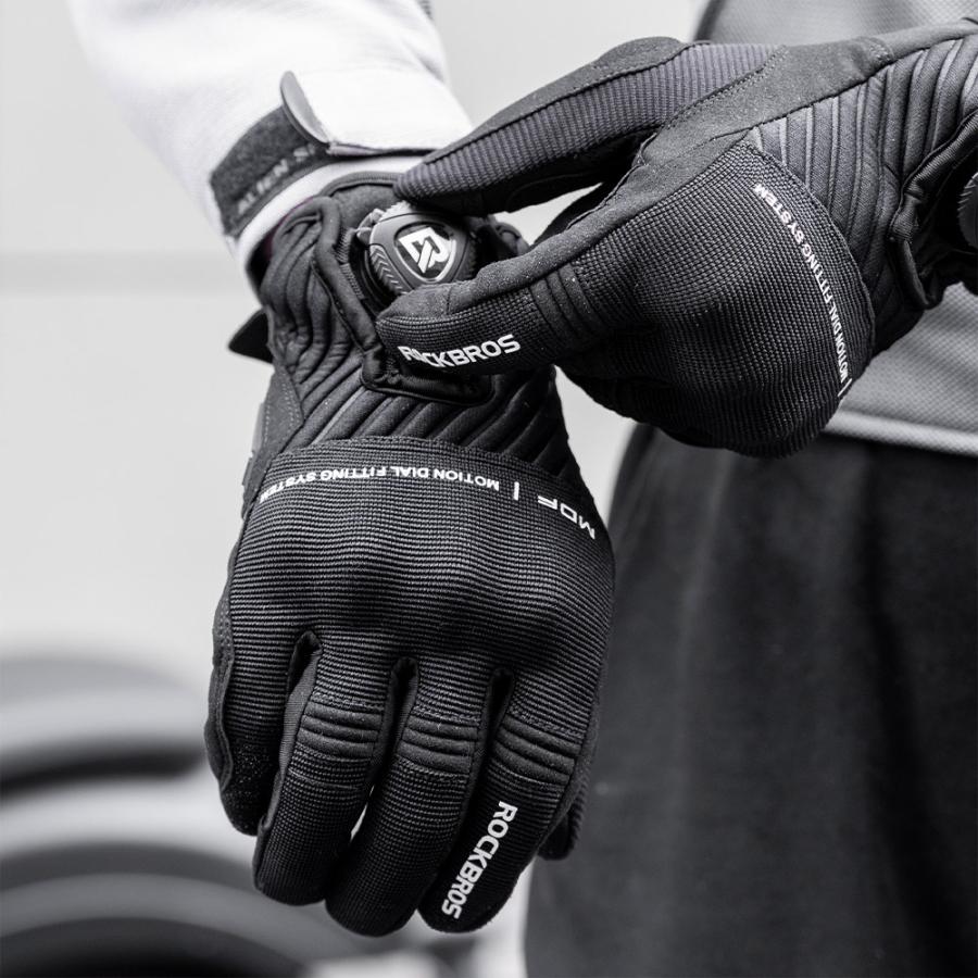 ROCKBROS 自転車 バイク グローブ 春 夏 秋 手袋 ダイヤル調整 スマホ