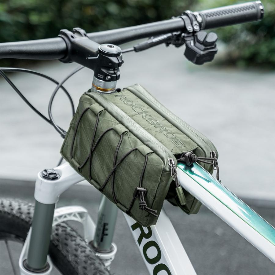 ROCKBROS バッグ トップチューブ 自転車 ショルダーバッグ 2way スリム