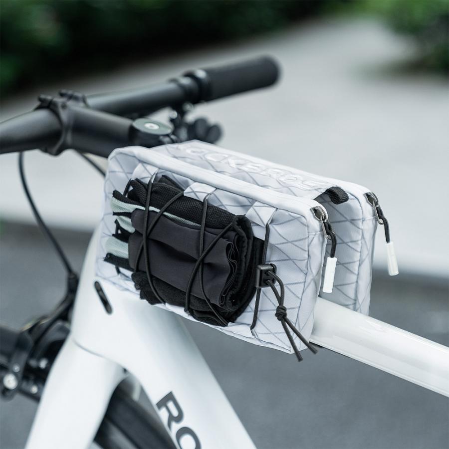 一輪車 チタン　収納バッグ付き ROCKBROS バッグ トップチューブ 自転車 ショルダーバッグ 2way スリム