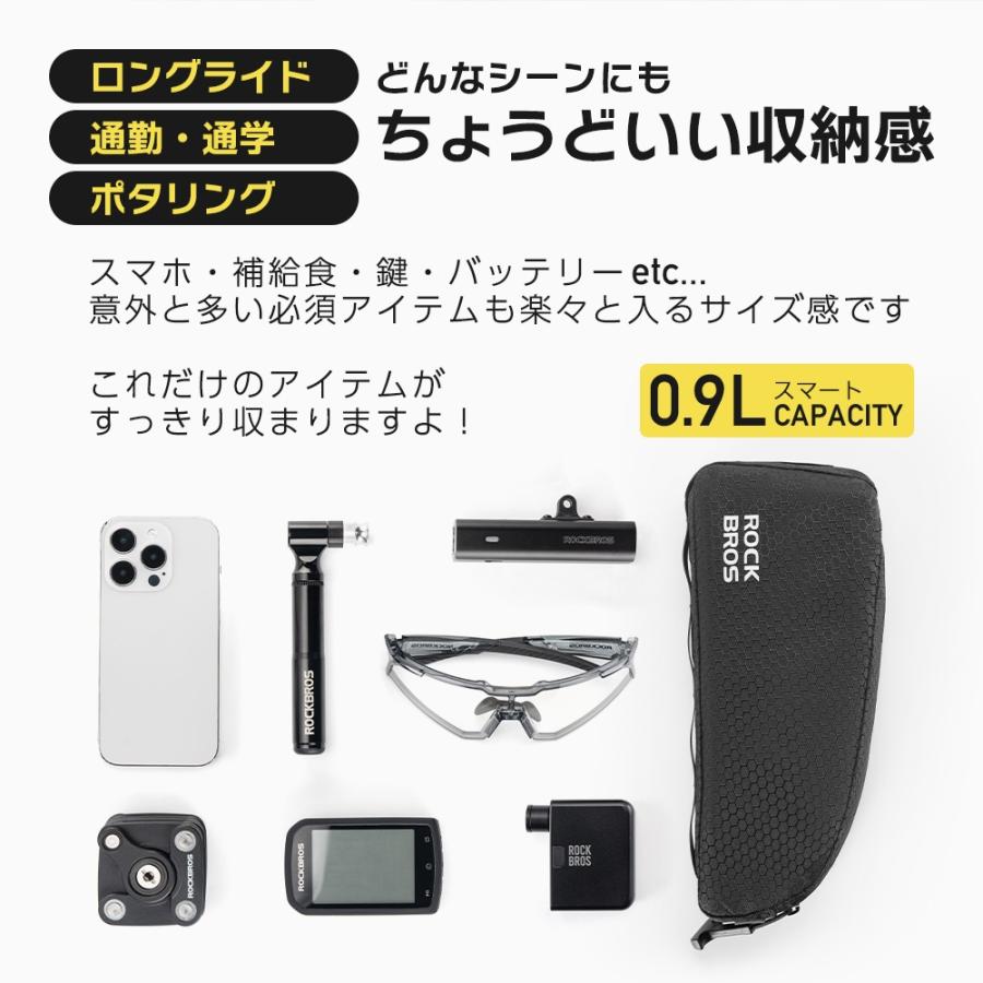 ROCKBROS トップチューブバッグ 自転車 フレームバッグ スリム