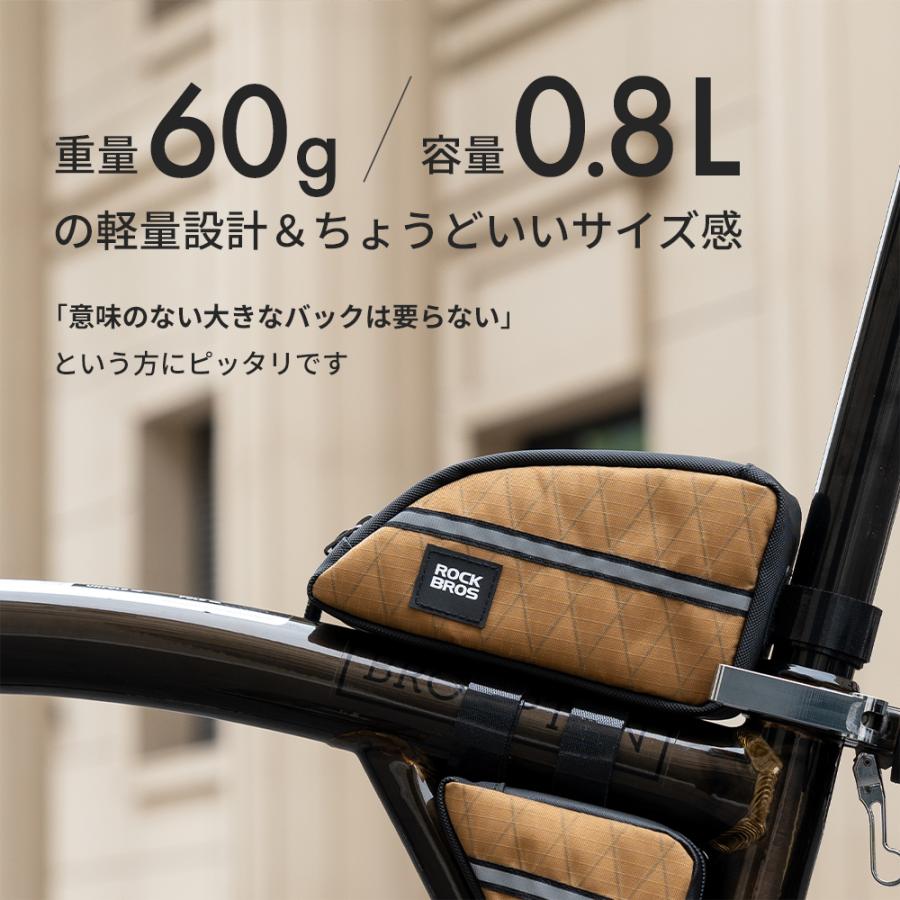 ROCKBROS 自転車 トップチューブバッグ コンパクト バッグ フレーム