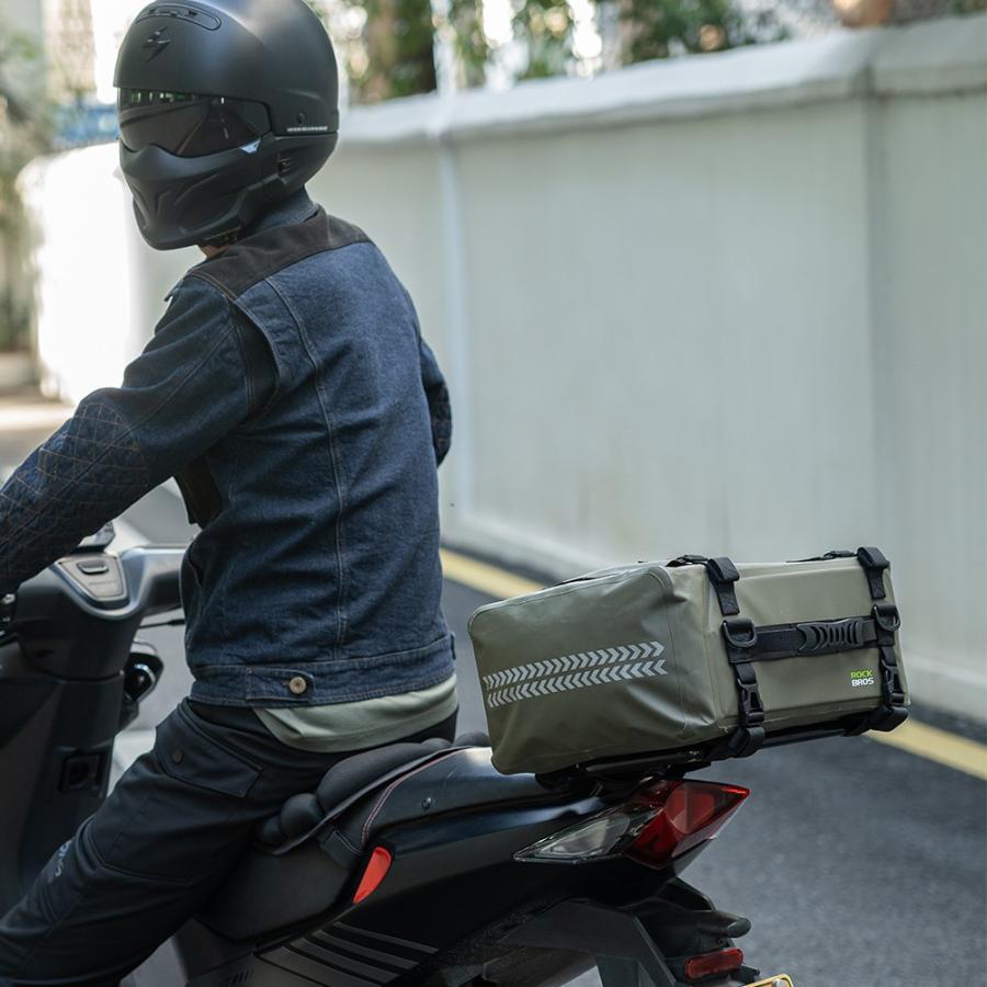 ROCKBROS シートバッグ リアバッグ バイク用 30L リアキャリア 完全